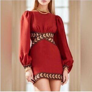 Johanna Ortiz Time Gone By Linen Mini Dress NWT
